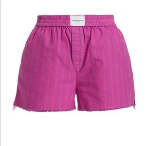 Alexander wang pink striped boxer shorts